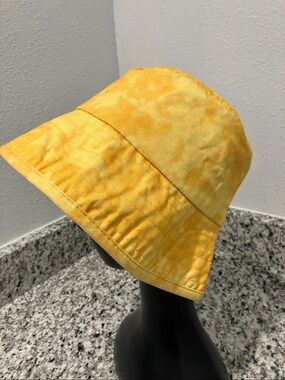 ZARA Unisex yellow, Cotton tie-dye bucket hat | S/M